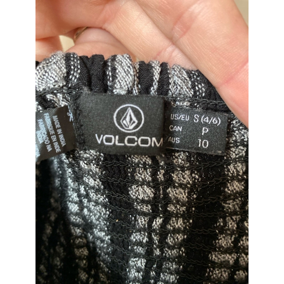 Volcom Mini Dress Striped Button Boho Flowy Surfer Beach Clean girl Festival Y2K - Picture 5 of 8